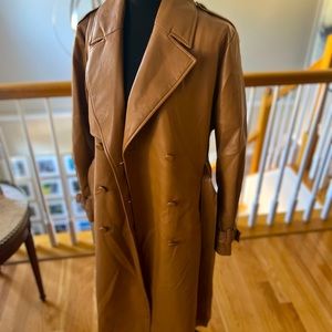 Gorgeous Tan “Leather” Elie Tahari Trench
